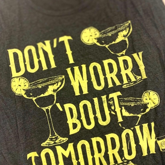 Lace Back Tank - Don’t Worry About Tomorrow - Picture 2 of 2